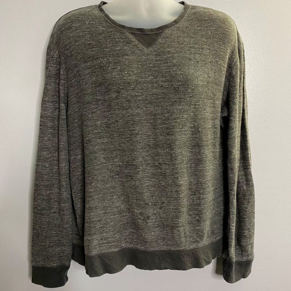 (BANANA REPUBLIC) GRAY COLORBLOCK SWEATSHIRT -